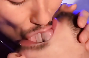 Two gay individuals tongue and dead ringer kissing (Lots of tongue)