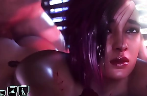 Animation anal sex when a Judy Alvarez lies on the top of their way stomach and a guy fucks their way ass - Hot Cyberpunk porn