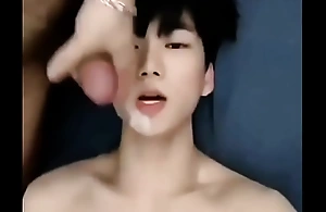 Cum on hot twink face