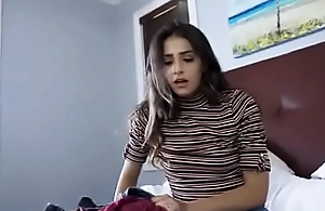 Dad sneaks into stepdaughter's room while she's not turned on