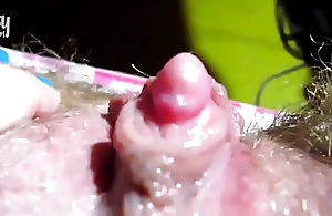 BIG CLIT be advantageous to hairy gauche pussy