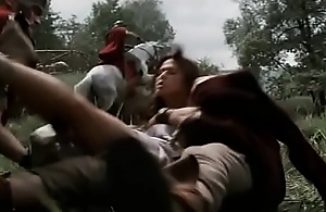 Rhona Mitra confined wits Roman bulldoze and sold into bondage in Spartacus (2004)