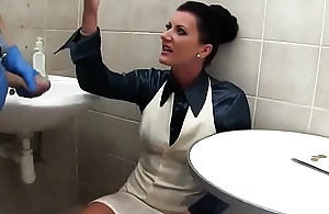 Glamorous pee newborn cocksucking in bathroom part 3