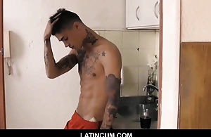 Latino twink with tattoos screwed for money pov