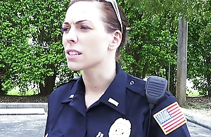 Sissified cops pull over black suss out and suck his cock