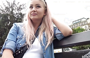 German scout - curvy college teen talk to fuck at real street casting for cash