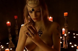 Ritual with reference to candles and masturbating