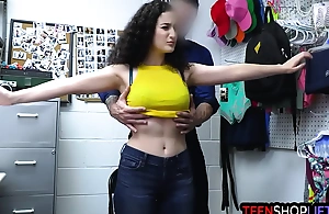 Domineer legal age teenager sneak-thief lyra lockhart receives anal chastisement by a mall cop