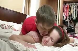 Russian brother punishes sister back anal