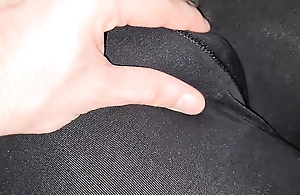 Touching say no to pussy in Nike Pro leggings