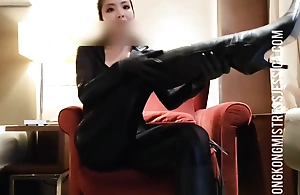 (Preview) E55. Penny-pinching catsuit with the addition of boots worship cum control challenge(Full clip: servingmissjessica. com. e55