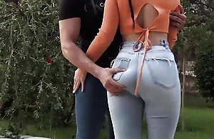 They cherish being seen! Candy Fly makes an open-air porno on touching lucky BF