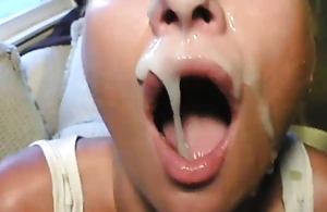 Bitches obtaining jizz in indiscretion in this compilation video