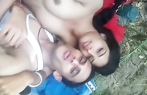 Indian College Girl Outdoor Making love